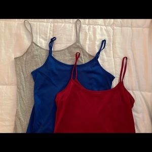 Blue, red, grey camisoles BUY ALL OR CHOOSE 1 or 2